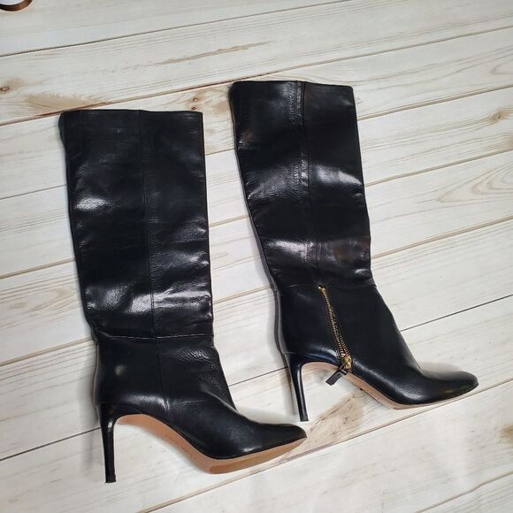 NINE WEST tall black boots size 6.5 - Picture 2 of 5